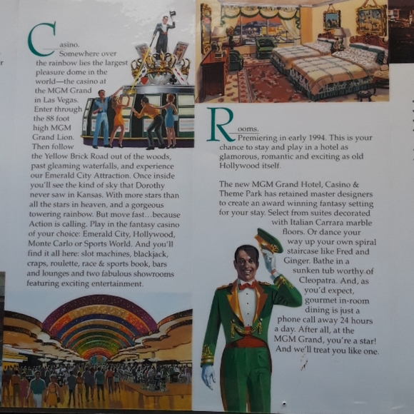 c MGM HOTEL CASINO LV 1992 GARY MEYER 2 SIDE… - Picture 12 of 12